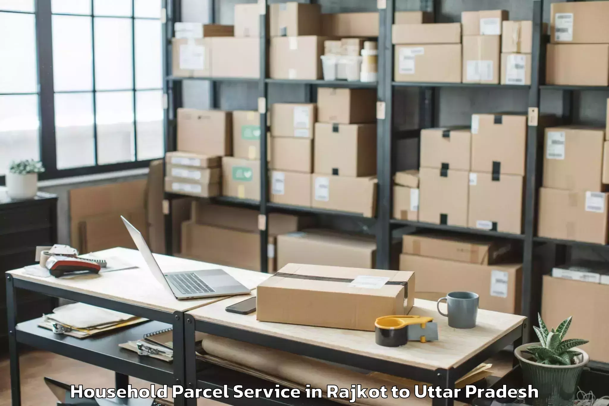 Get Rajkot to Sahaspur Household Parcel